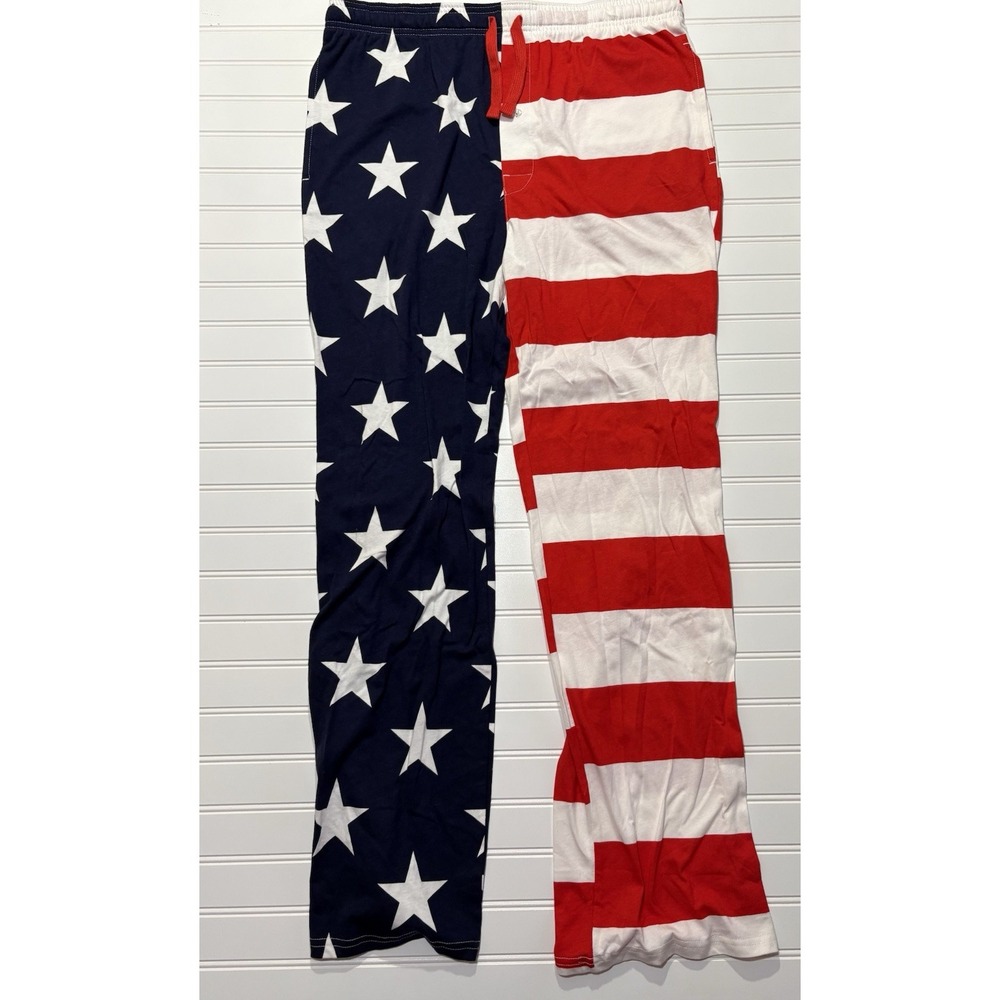 Bioworld Men's 2XL American Flag USA Sleep Pants Stars Stripes Pajama Lounge